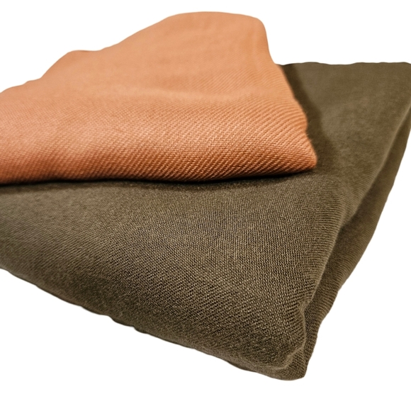 Scarf Bundle Of 2,Orange Is Peach Couture, Green Is Pashmizette, OS - Picture 9 of 13